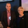 Lamar resident Brian Steward (left) met WGU Missouri Chancellor Angie Besendorfer (right) when he attended the school’s Kansas City area Mixer at No Other Pub on April 21.