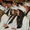 Lamar Democrat/Chris Morrow
Members of the Jasper High School Class of 2019 react to something funny being said during their commencement Sunday afternoon, May 19.