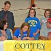 Lamar Democrat/Melody Metzger
Logan Lamb recently signed a letter of intent with Cottey College, making her the first thrower in their history. Pictured are, standing, left to right, Cottey College Coach Austin Bunn, Lisha Lamb and Sheldon track coach Kim Shroyer; seated, left to right, are Tami Wittock, Logan Lamb and Jerod Lamb.