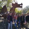 World Heritage students, Mercedes and Alejandro from Spain, Filippo from Italy and Kaisa from Estonia, along with siblings Kian and Charity and area representative Adrianne Rogers, enjoyed a day of fun and medieval times at the Kansas City Renaissance Festival recently.
