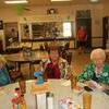 Photo courtesy of Willis Strong
Doris Wood, Maxine Rader and Betty Gideon visit after having their noon meal at the Barton County Senior Center in Lamar.
