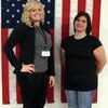 Livewell Health and Fitness Center Manager Rochelle Wallen is pictured with Brandy Friend, April's challenge winner.