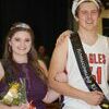 Lamar Democrat/Chris Morrow
Jasper's Adden Sisseck and Leeah Walker were crowned 2018-19 homecoming king and queen Friday night before a packed auditorium prior to the Eagles route of visiting Osceola 73-19. The Lady Eagles dropped a heart-breaker 69-66 in overtime.
