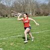 Junior Ashley Lawrence competes in the javelin.