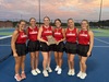 Members of the Lamar Lady Tiger tennis team that took second place in districts, left to right, Alyssa Mitchell, Chloe Vaughan, Emma Forst, Chelsey O'Sullivan, Elliana Griffith and Brenna Morey.