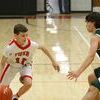 Photo courtesy of Terry Redman
No. 10 Jaxon Hearod dribbles the ball up court in freshman boys basketball action. The Tigers defeated the Mountaineers 36-24.