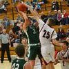 Photo courtesy of Terry Redman
No. 25 Gunnar Dillon "swats" the ball in junior varsity action against Mt. Vernon. The Tiger JV won 37-26.