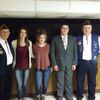 Voice of Democracy essay winners were honored, December 10, by the VFW. Pictured, left to right, Senior Vice Commander Merdith Chapman; first place winner Halee Doss, $75 award; second place Hannah Lee, $50 award; third place Kendall J. Krueth, $40 award; Quartermaster Tom Reed. Voice of Democracy participants are in grades 9-12, and wrote on the theme of “My Vision for America.”