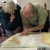 Lamar Democrat/Autumn Shelton
Orahood helps a fellow historical society member locate the park on a map.