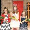 Young Miss winners were, left to right, Maylee Rawlings, 1st runner-up; Ella Harris, Young Miss and Lilly Hill, 2nd runner-up.