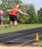 Liberal High School senior Kale Marti had a big day at the Class 1 state track and field meet recently. He finished seventh in the long jump, fifth in the high jump and 10th in the triple jump. He goes airborne here in the long jump.