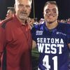 Lamar coach Scott Bailey was on hand to support T.W. Ayers, who was playing for the West in the 17th Annual Sertoma Grin Iron Classic held Friday evening, June 1.