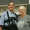 Photo by Sally U. Smith
Fred and Vickie Fosdick. Since this photo, Fred has been released from wearing his brace.