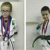 Two area Tae Kwon Do students placed at the MTA Tournament held February 4, at the Ozark Community Center in Ozark. The tournament included competitions in Forms, Weapons, Sparring and Little Dragons (ages 4-6) for all MTA students. Students of Lamar Tae Kwon Do that placed were Abel, left, taking first in Forms and third in Flag Sparring and Connor, right, placing second in Sparring and third in Forms.