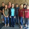 Pictured are, front row, left to right, Cassidy Beem, Kelly VanKirk, Hattie Gilkey and Kelli Sheat; back row, left to right, Cooper Lucas, T.W. Ayers, Dalton Hasson and Dakota Miller.