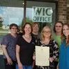 Lamar Democrat/Melissa Little
A proclamation has been received by the Barton County Health Department, stating that National WIC Breastfeeding Week is August 1-7. The proclamation was presented by the United States Department of Agriculture. Tina Schnelle is the certified lactation counselor at the health department, with primary breastfeeding peer counselor being Kaylee Timmons and breastfeeding secondary peer counselor, Lacey Probert. Pictured are, left to right, Angie Schlichting, Tina Schnelle, Lisa Sheats, Lacey Probert, Kristy Runion and Kaylee Timmons.