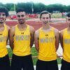 Members of Golden City's 4x400 meter relay team that earned a spot at state include: from left, Arlo Stump, Chain Parrill, Matt Weiser and Talon Besendorfer. This spring marks is the first time the Eagles have fielded a track team since 1986.