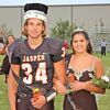 Lamar Democrat/Chris Morrow
The Jasper Eagles are off to a terrific 4-0 start. Prior to their win over Appleton City Friday night, senior Caleb Brown was crowned 2018 homecoming king, while Kierstin Johnston was crowned queen.