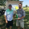 Landon Maberry, right, and Jeremy Fowler, left, tied with a score of 71 at the First Annual J-Dawg Open Championship, held September 7. Following sudden death, Maberry came out on top with a birdie on the hole and was crowned champion.