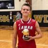 Photo courtesy of George Balekji, KODE News
Lamar High School senior Garrett Morey won the 3-point shootout at the recent Neosho Holiday Classic, held at 8 p.m. on Friday, Dec. 29, 2017. Morey went toe-to-toe with 21 of some of the best shooters and came out on top in the contest.