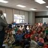 Lamar Democrat/Melody Metzger
Third grade students enjoyed the presentation by Daryl Johanson, a former member of the Presidential Color Guard.