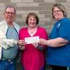 The Lamar Masonic Lodge 292 and Eastern Star Mt. Hope 74 recently donated $1500 to Suzanne Cloyed on behalf of the backpack program that serves 161 children in the county. Pictured are, left to right, Master of Lamar Lodge No. 292 AF &amp; AM C.L. Squires, Suzanne Cloyed and Worthy Matron of Mt. Hope Chapter No. 74 Order of the Eastern Star Nancy Thomas.