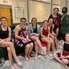 The Lamar High School girls swim team claimed their first victory in team competition at the Joplin Duals on January 14. The team won eight of the 11 races and placed in the top three in the other three races. Pictured, left to right, are: (front row - sitting on floor) Quenlyn Shaver; (back row) Kiersten Potter, Kaitlyn Davis, Meghan Watson, Nevaeh Jones, Audrey Osterdyk, Emma Tennal and Team Manager Audrey Whitworth.