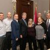 CADCA Capitol Hill Day was held Wednesday, Feb. 5, beginning with breakfast and a speak and greet with Missouri State Senator Roy Blunt. Pictured are, left to right, Zach Morey, Dustin Reed, Jerod Morey, Senator Roy Blunt, Melody Metzger, Steve Miller, Rebekah Oehring and Gary Griffin.