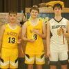 Those named to the all-tournament team of the 66thAnnual Golden City Tournament includes: from left, Liberal junior Payton Morrow (second team), Golden City senior Max Parrill (second team), Golden City senior Elijah Pettengill (first team), Golden City junior Josh Reeves (tournament's most valuable player), Dadeville junior Luke Bushey (first team), Dadeville sophomore Aiden Jarman (first team), Dadeville senior Bailey McGill (first team). Not pictured, Liberal senior Caleb Suschnick (first team), Lockwood senior Connor Lewandowski (second team), Lockwood senior Kane Cooper (second team) and Jasper junior Wyatt Cawyer (second team). Golden City defeated Dadeville for the tournament title.