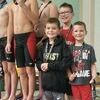 Pictured, left to right: Vance Bull, Koen Lilienkamp and Kai Lilienkamp took third place in the 10 &amp; Under Boys 100 yard freestyle relay, with a Best Time of 2:09.69. Not pictured is relay member, six-year old Graham Davis, who was also first alternate in both the 8 &amp; Under Boys 25 yard freestyle and 8 &amp; Under Boys 50 yard freestyle. Koen Lilienkamp also earned two individual medals in the 9-10 Boys division: second place, 50 yard backstroke, 53.22 and fourth place, 50 yard butterfly, 58.86 (BT).