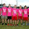 The Lamar High School Boys Cross Country team easily took first place at the Cassville Cross Country Invitational held October 5. The meet was designated as “XC Pink-Out -2017”, to bring awareness to breast cancer, dedicated to those who have fought and are still fighting, with the hopes to end breast cancer forever. Athletes representing Lamar are, left to right, Brenden Kelley (19th-varsity), Greggory Mather (1st place-JV race), Mark Venable (night off due to injury), Joe Kremp (17th-varsity), Ethan Pittsenbarger (2nd-varsity), Garrett Morey (7th-varsity), Michael Caruthers (42nd-varsity), Kolin Overstreet (1st place varsity) and Parker King (11th-Varsity).
