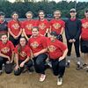 Members of the middle school softball team are, left to right, back row, Coach Warner, Grace Herrera, Breanna Wass, Elly Haun, Meghan Watson, Harmony Stevens, and Coach Bauer; front row, Phajjia Gordon, Julia Stettler, Meg Loveall and Kennedy Evans. Not pictured are Lilly Weber and Quenlyn Shaver.