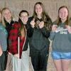 LHS girls' swim team members that competed in the Carthage Invitational were, left to right, Dakota Miller (manager), Kayli Cole, Ashley Allen, Jensen Worsley, Emma Moore, Carmen Miller and Jessica White.