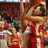 Photo by Terry Redman
No. 15 Ellaina LaNear goes up for a short jumper in quarterfinal action in Appleton City. The Liberal Bulldogs advanced to the Final Four and will play on Wednesday night in Columbia.
