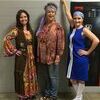 Lamar Middle School teachers go back to the 1970’s to welcome students on the first day of school. This year’s middle school theme is “Retro”, so many teachers got into the spirit. Pictured are, left to right, Ann Kelley, Becky Cleland and Tamara Cole.
