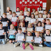 February Tigers of the Month at East Primary are, fifth row, left to right,  Zoey Schnittger, Luke Moyer, Axel Butler, River McCormack, Maliya Higgins, Benjamin Mendez; fourth row, left to right, Sophia White, Owen Ball, Archer Delano, Richard Bryant, Maggie Cowan, Clayton Eaves, T'Lenn Gripka; third row, left to right, Garrison Wagner, Avett Jeffries-Coose, Oaklynn Chapa, Kaydence Lawrence, Addison Gardner; second row, left to right, Karter Bishop, Jacklyn Brown, Emma Nowak, Dean Hawkins, Jolie Blanchard, Braylon Willet and first row, left to right, Kruz Melton, Parker Schneider, Bryer Coy, Oliver Mason.